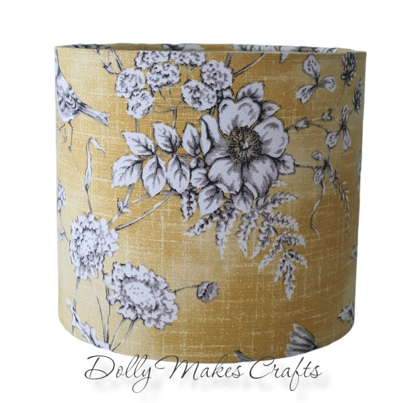 iLiv Finch Toile Buttercup - Handmade 20cm Drum Lampshade