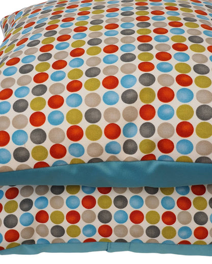 Fryetts Helix Spice Polka Dot Fabric - Handmade Cushion Cover (18x18)