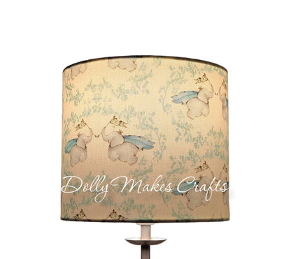Flying Elephants Lampshade - Handmade 20cm Drum Lampshade