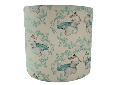 Flying Elephants Lampshade - Handmade 20cm Drum Lampshade